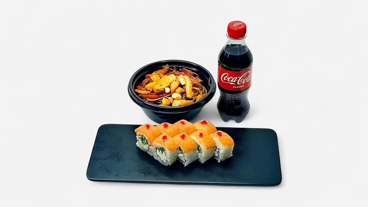 Combo Soba Salmon noodle+Filadelfiya