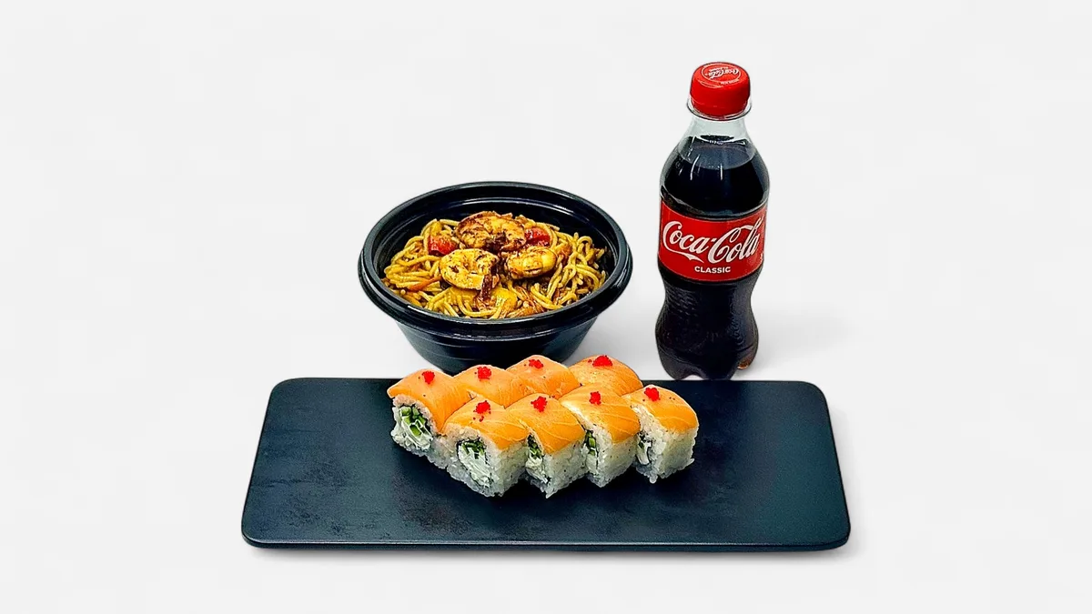 Combo Yumurtalı Krevetli noodle+Filadelfiya