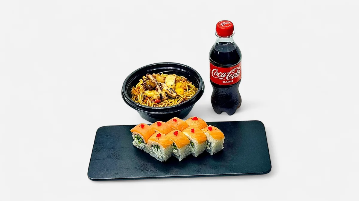 Combo Yumurtalı Seafood noodle+Filadelfiya