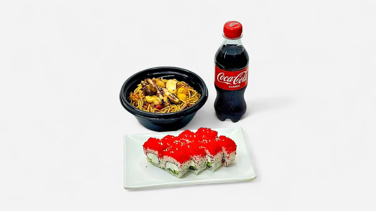 Combo Yumurtalı Seafood noodle+Kaliforniya