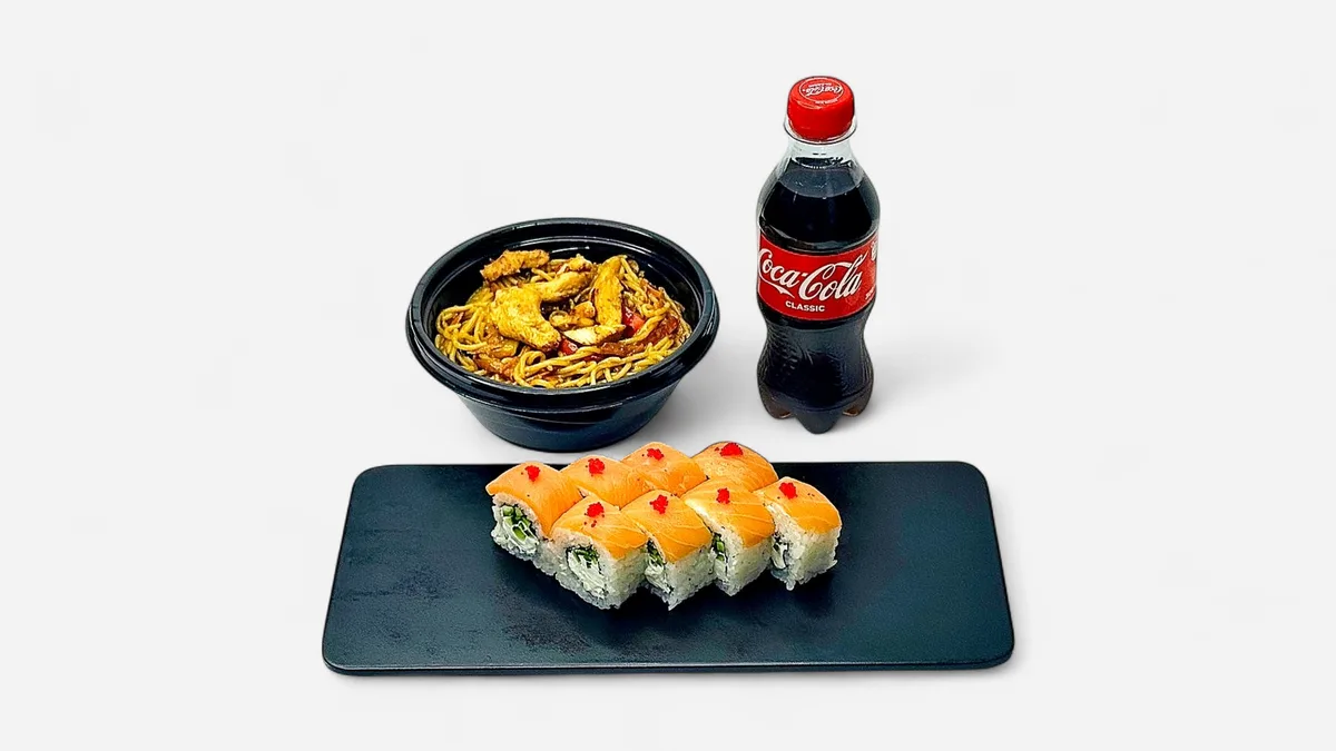 Combo Yumurtalı Toyuqlu noodle+Filadelfiya