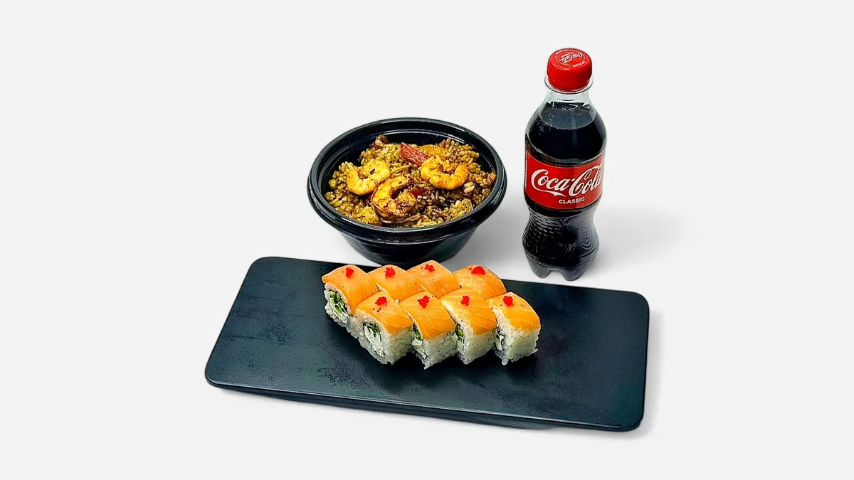 Wok Düyü Krevetli+Filadelfiya
