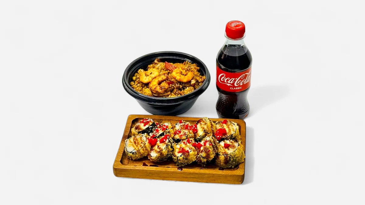 Wok Düyü Krevetli+Hot Cesar