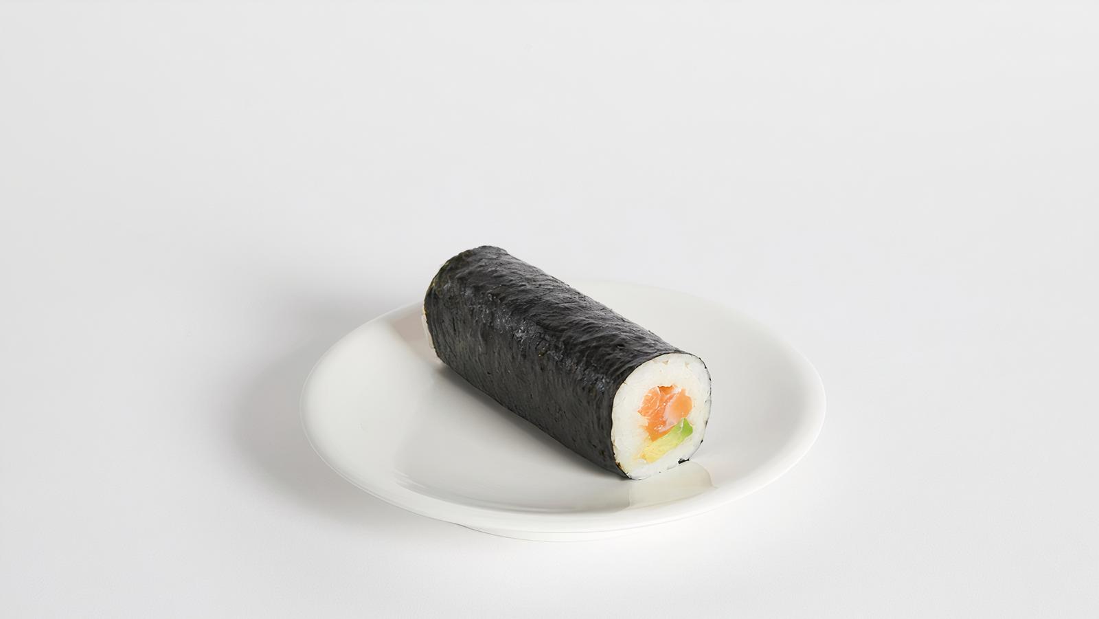 Salmon and Avocado White Rice Handroll