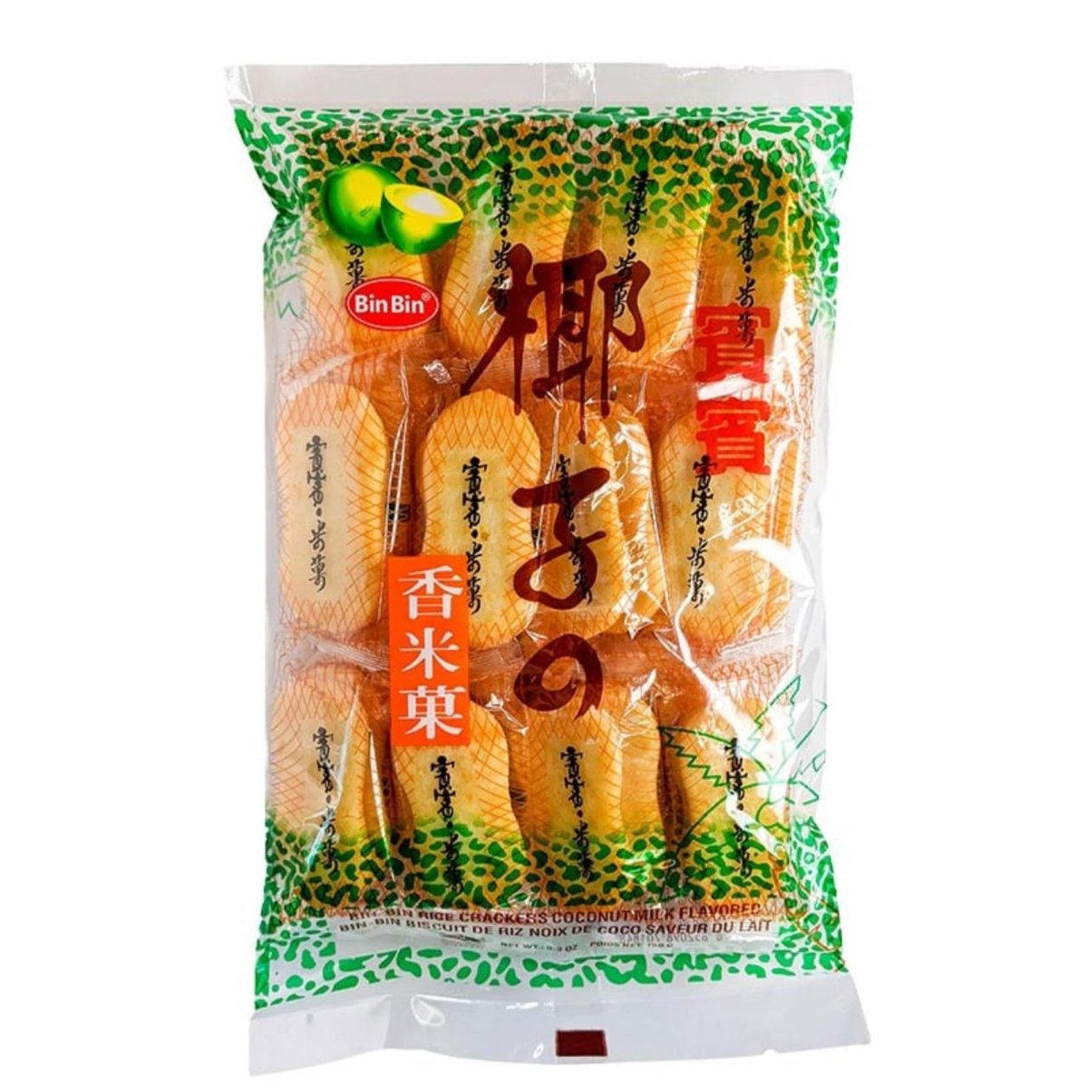 BIN BIN RICE CRACKERS COCONUT