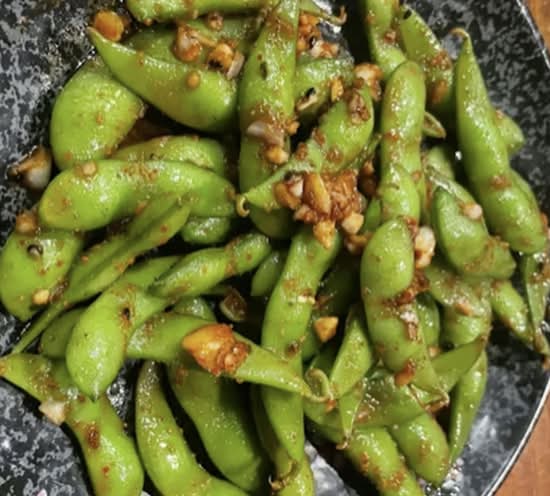 Spicy Garlic Edamame