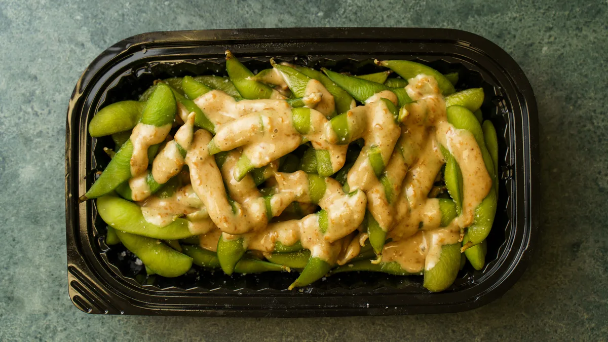 Edamame med goma dressing