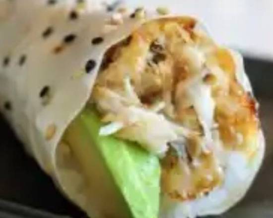 Blue Crab Handroll in Soy Paper
