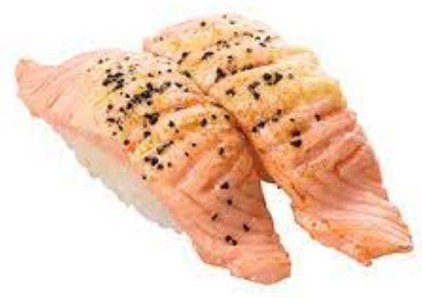 Seared Peppered Salmon Sushi