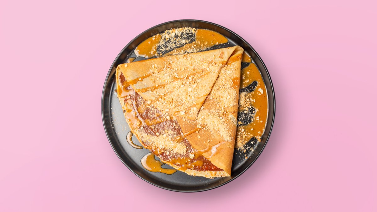 Crepe with Nutella and Biscuit