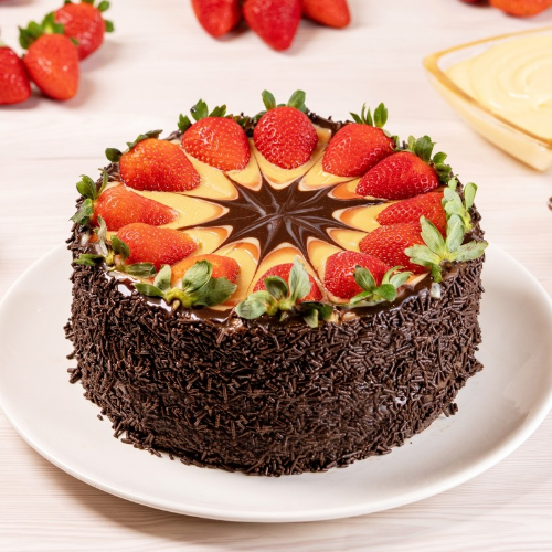 Torta Bem-casado com Morangos Frescos - 2 kg