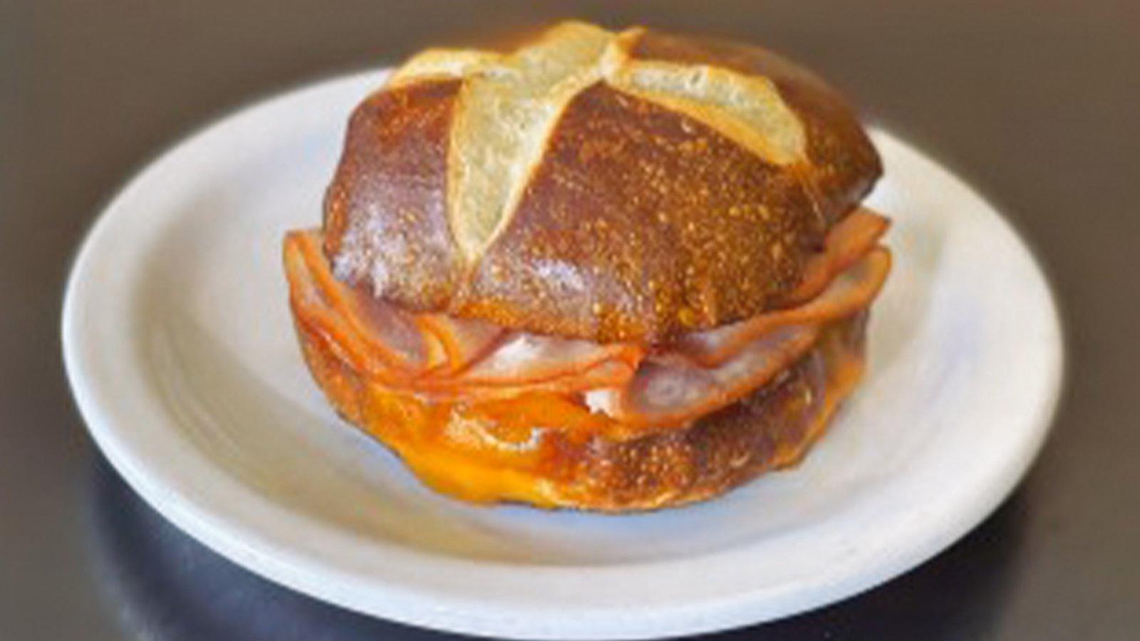 Pretzel Sandwich - Ham and Cheese