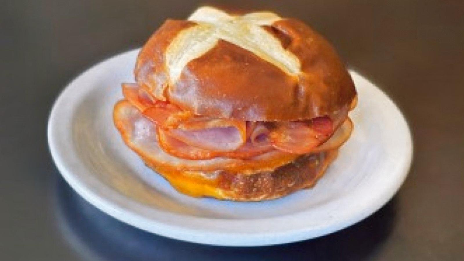 Pretzel Sandwich - Ham, Turkey, Bacon and Cheese