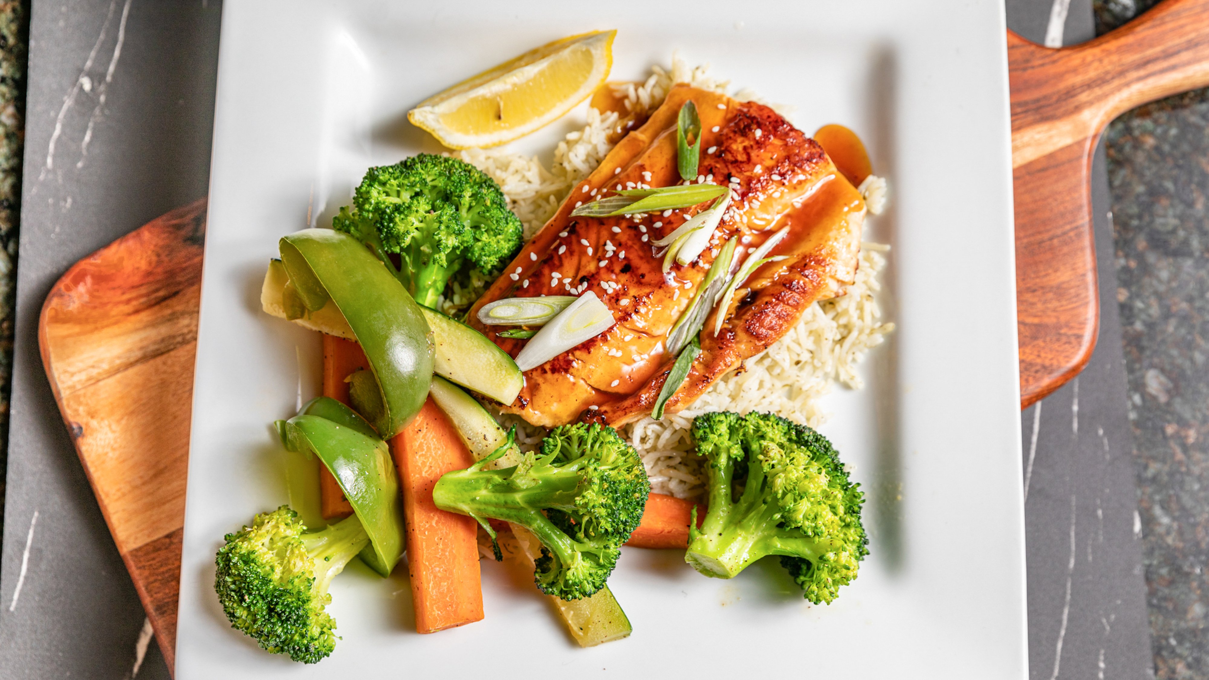 Teriyaki Salmon Salad Bowl
