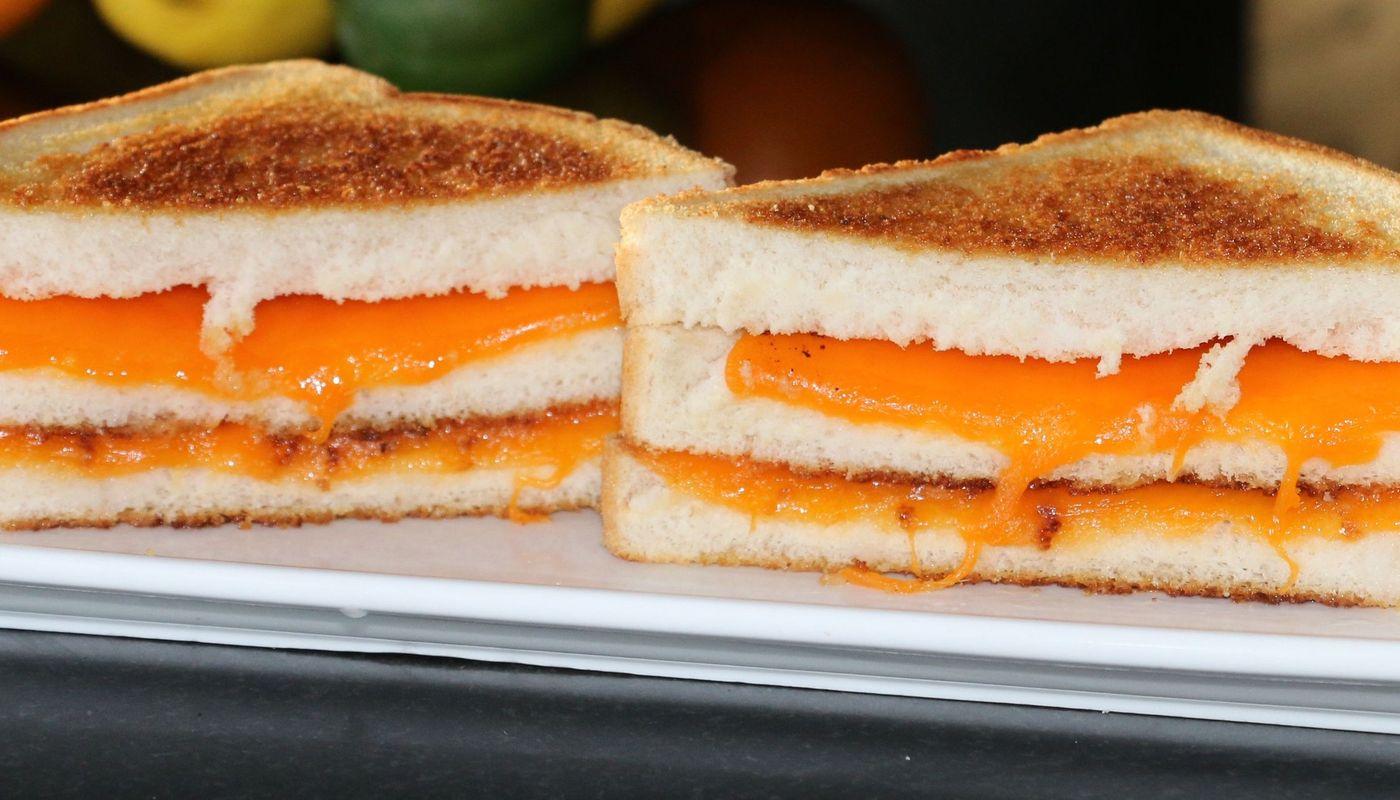 Triple Decker Grilled Cheese Sandwich