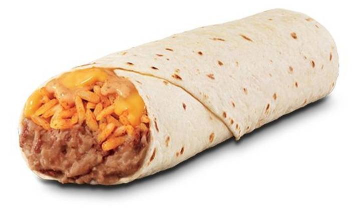 Cheesy Bean and Rice Burrito