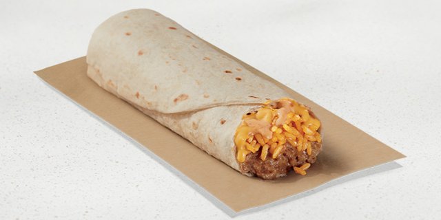 Cheesy Bean and Rice Burrito