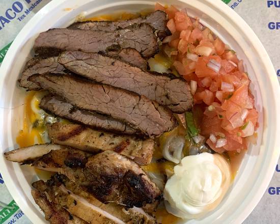 Rice Bowl with Chicken and Steak