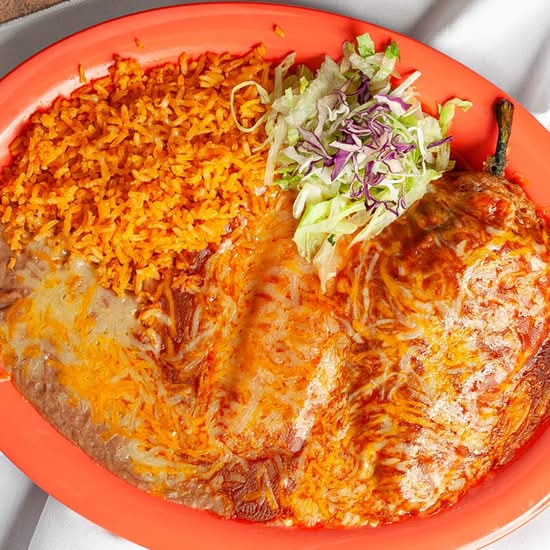 2. Chile Relleno and Cheese Enchilada