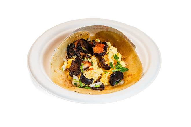 Mushroom and Eggs Taco