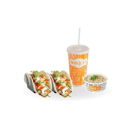 2 Tacos + Side or Dip