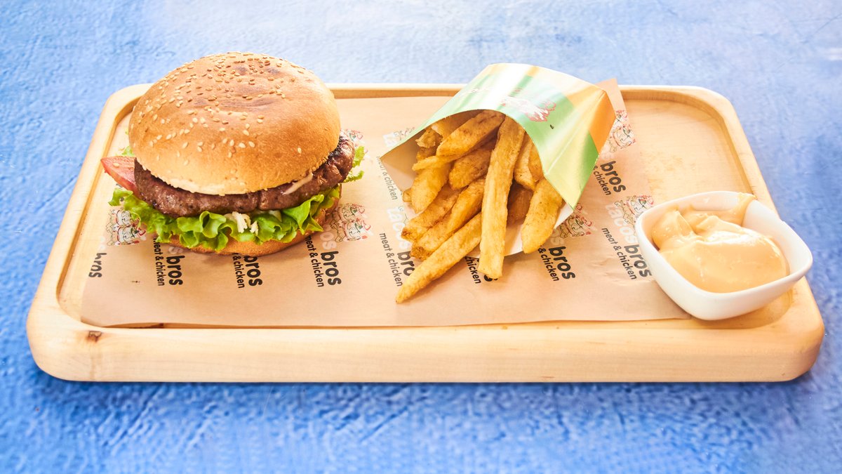 Burger with Eggs