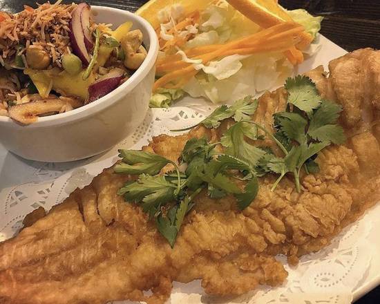 Deep Fried Trout with Mango