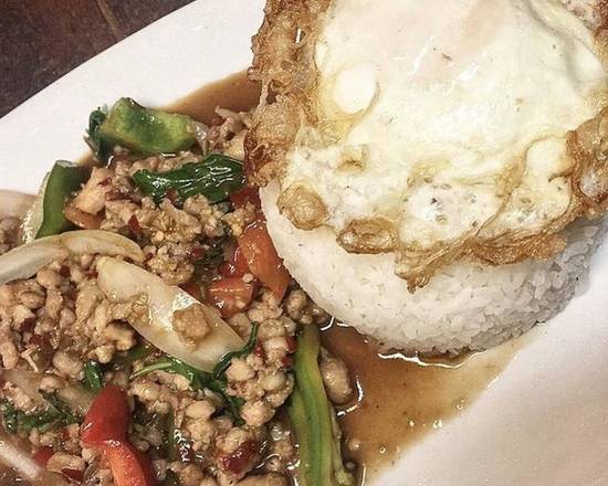 Pad Kra Pow with Fried Egg (OVR)