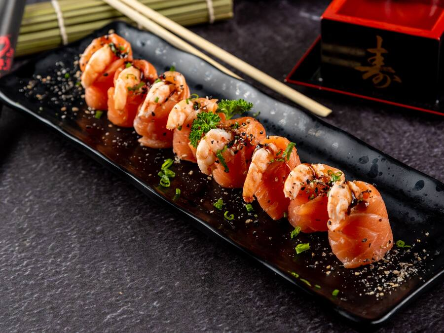 Sake Ebi Roll 8 Unidades