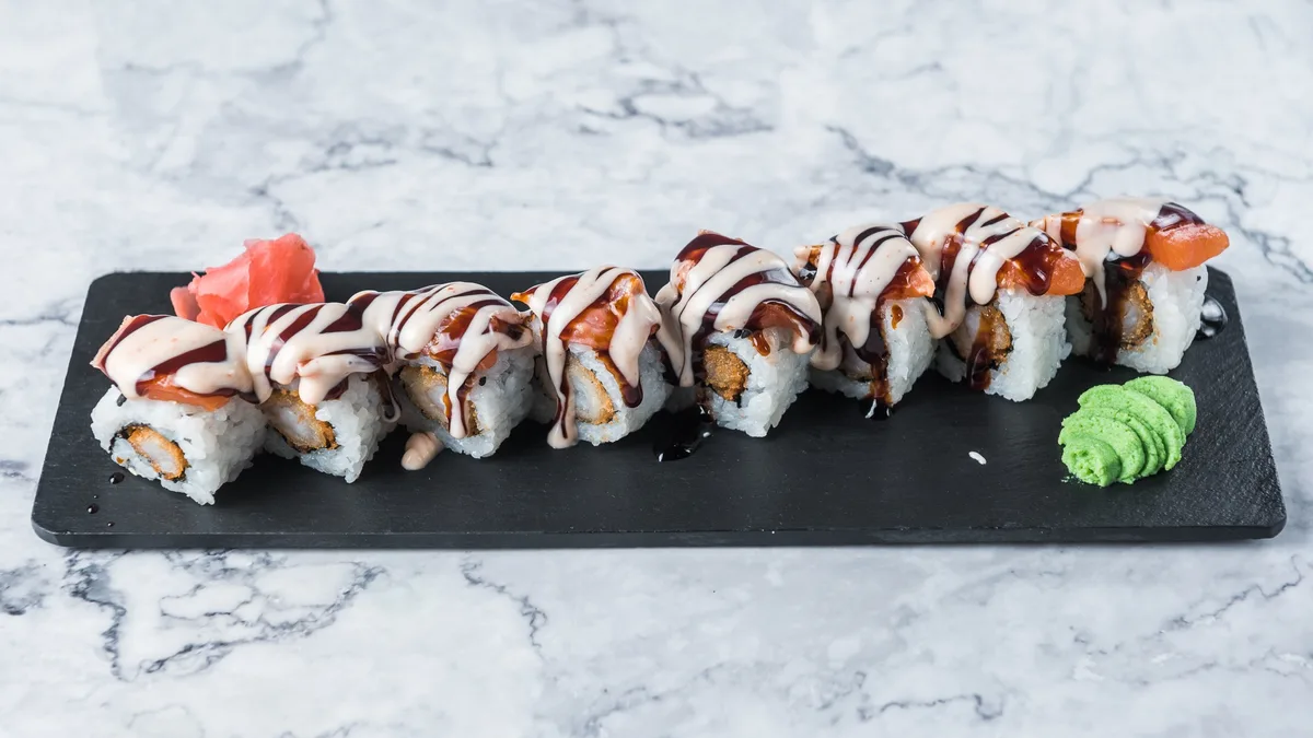 Salmon Shrimp Tempura Inside Out
