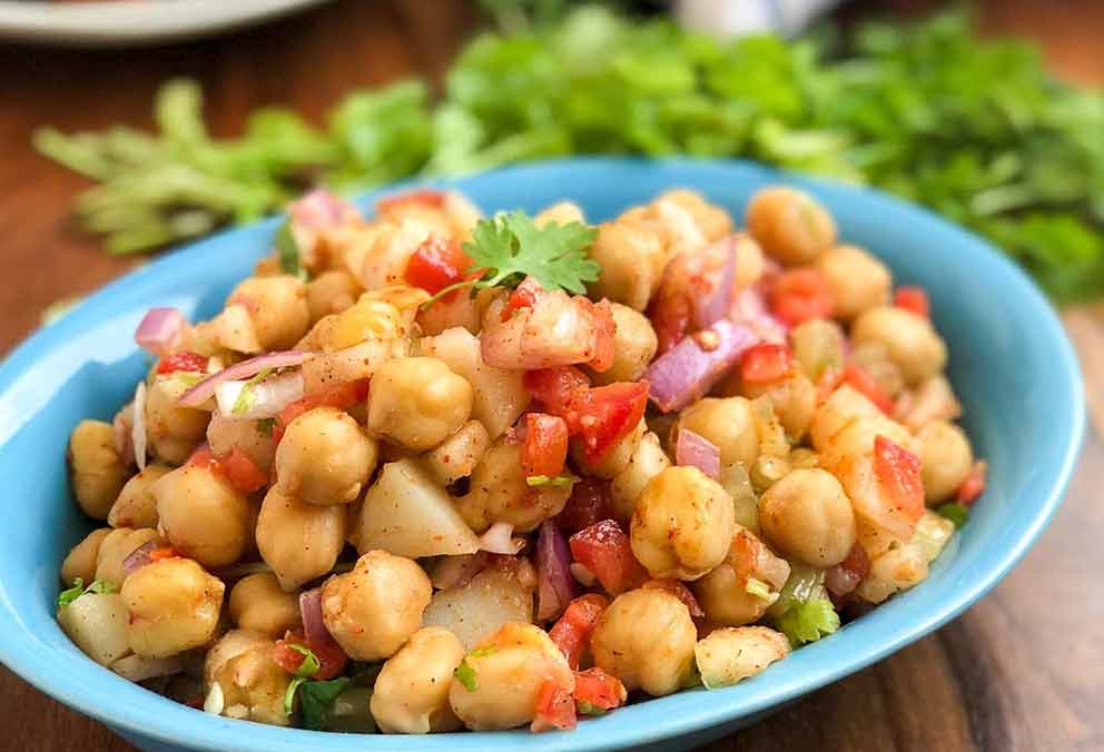Papas Garbanzo Chaat