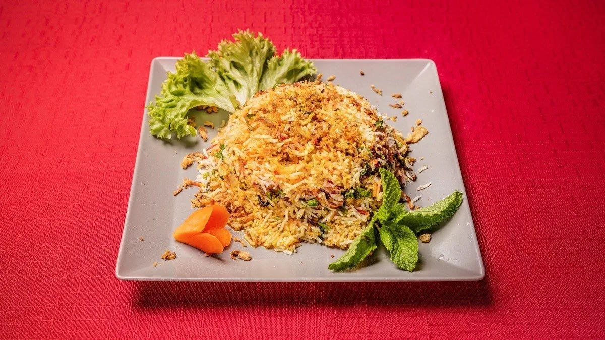 Chicken biryani (A7,A8)