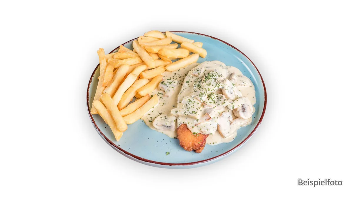 Schnitzel mit Champignonsoße