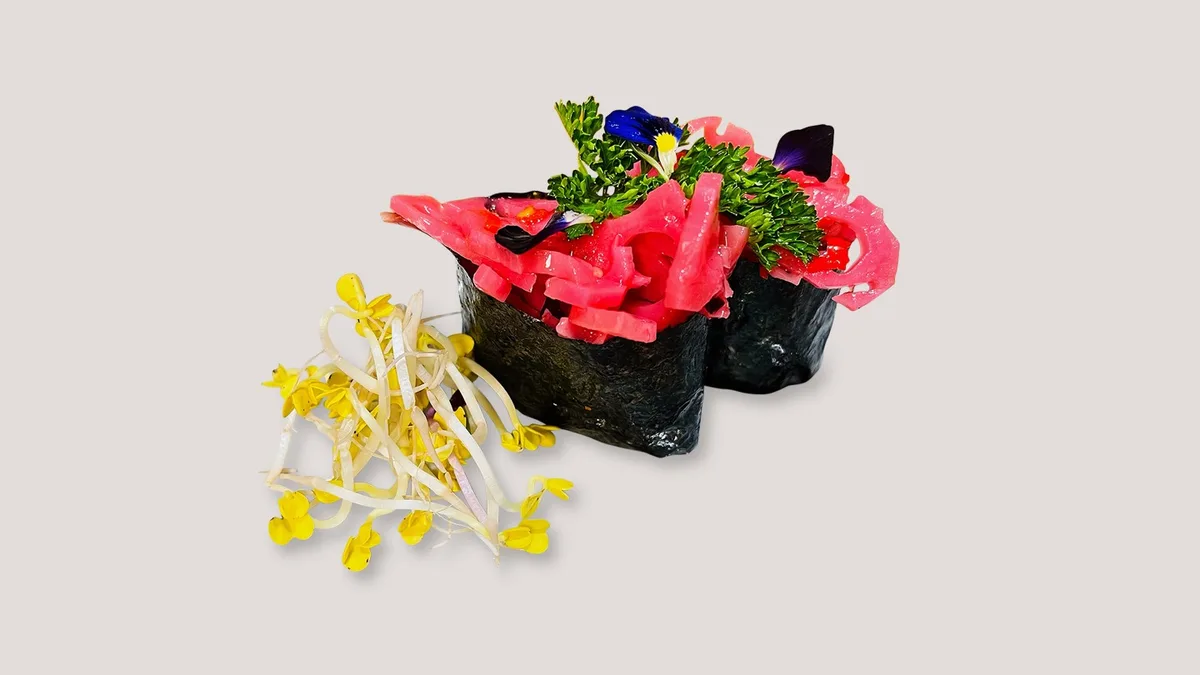 75. Gunkan Lotus-Karotten-Salat