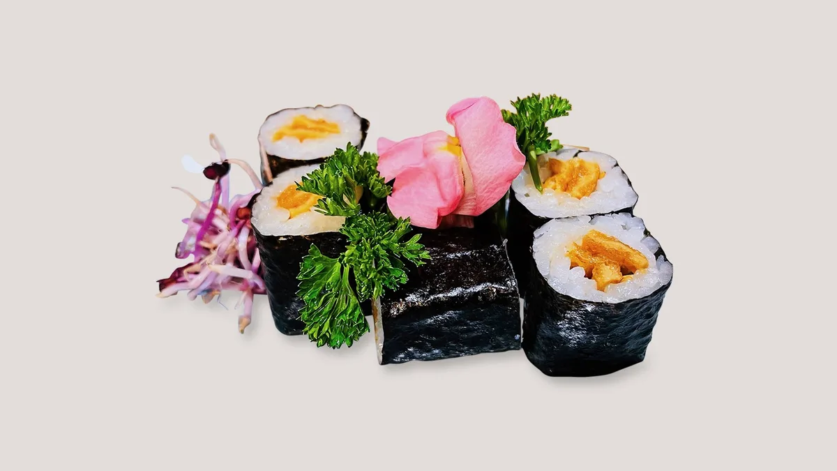 85. Inari Maki (Süßer Tofu) Makimono