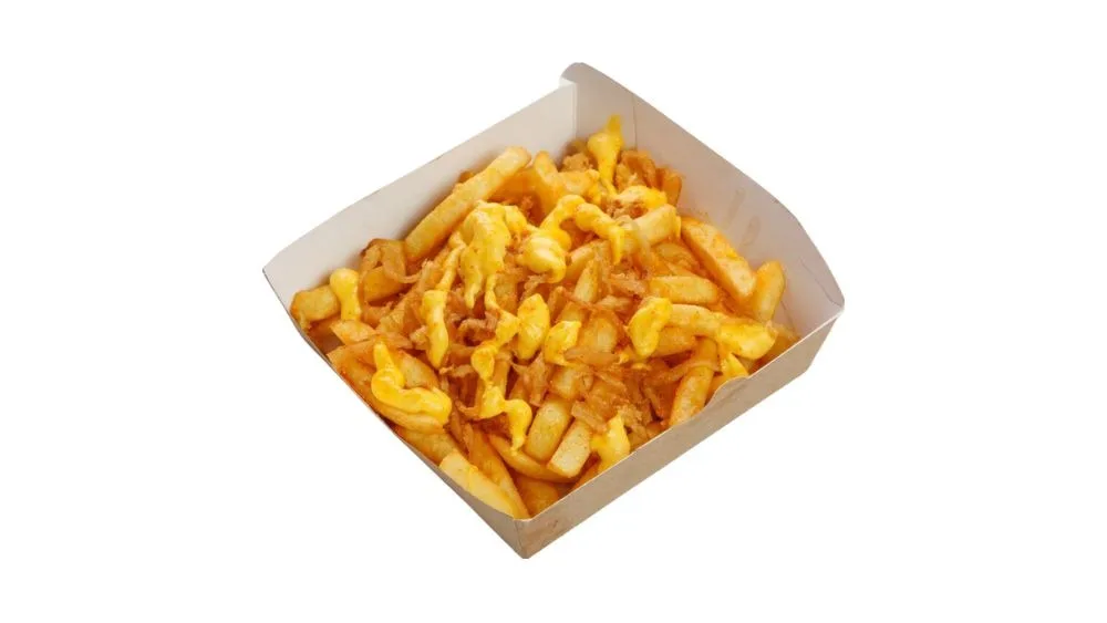 Картофель фри с сырным соусом