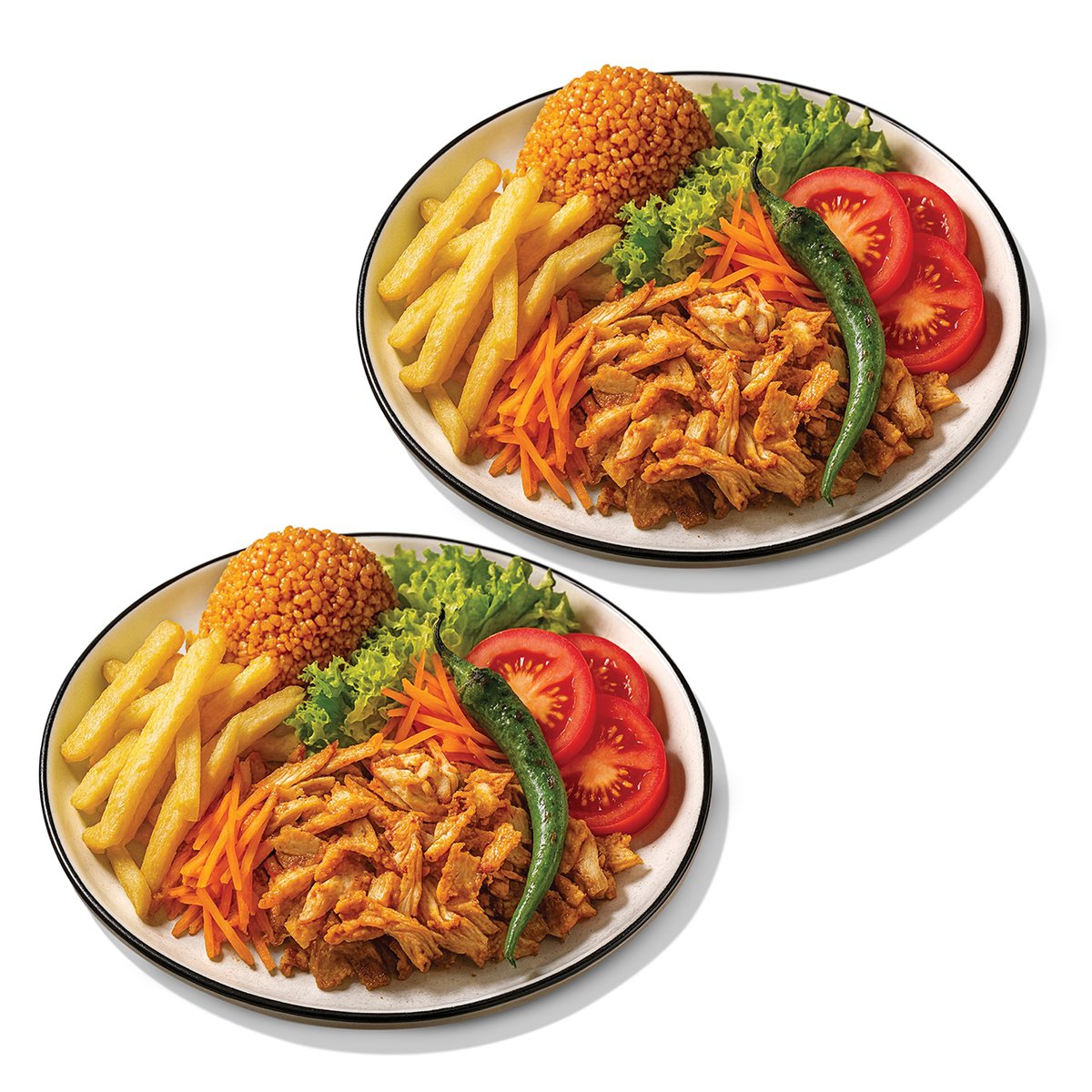 2 x Shaorma pui farfurie