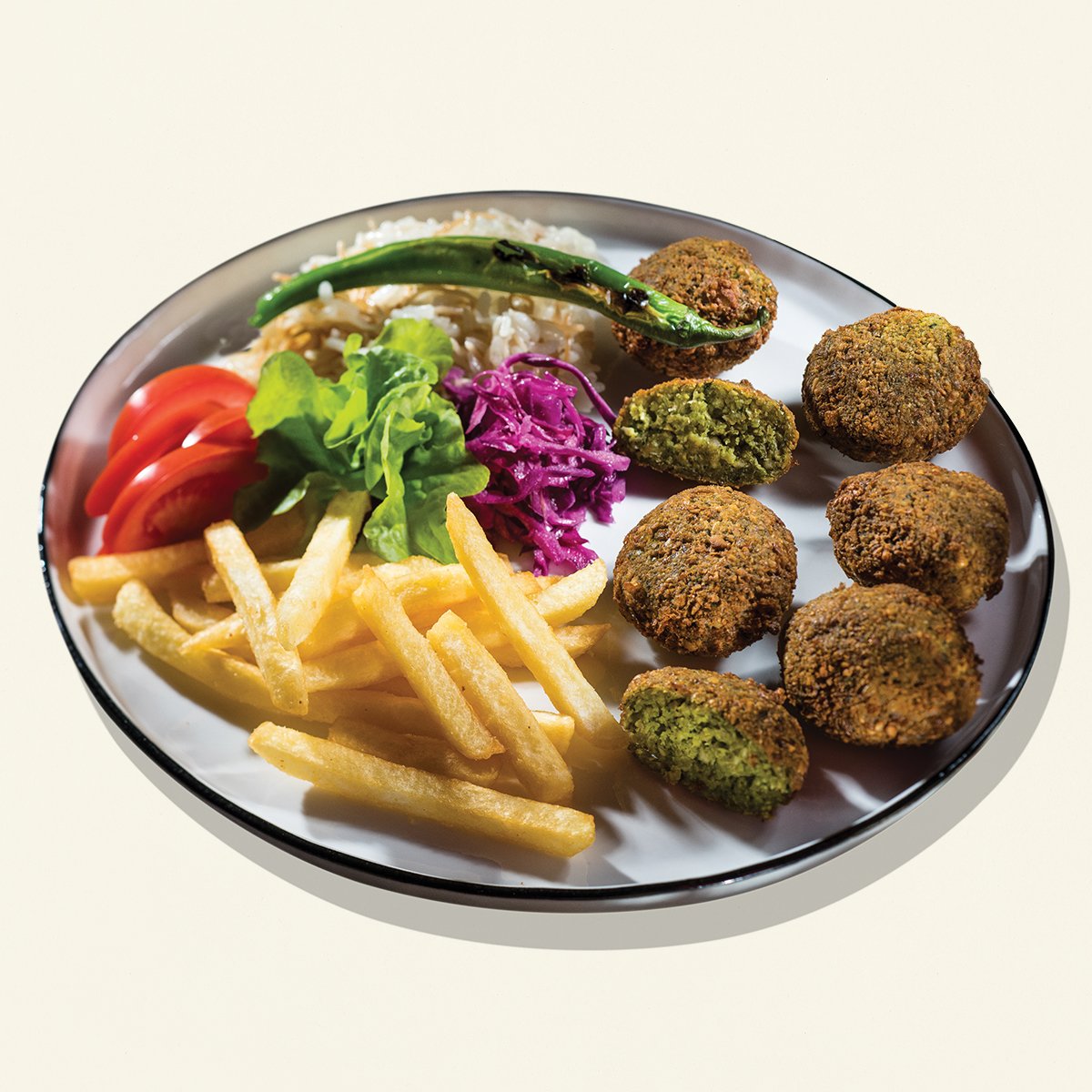 Falafel la farfurie