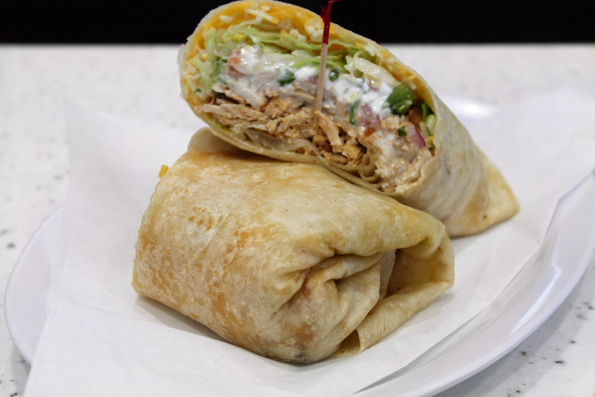 Burritos (Carne asada, chicken, or green chili.)