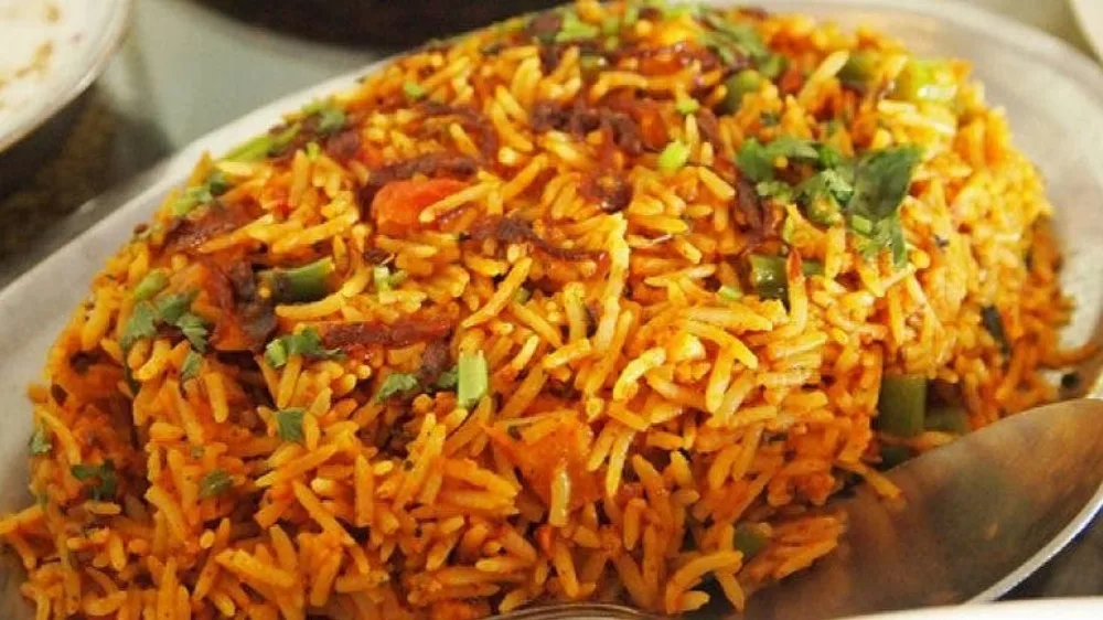 Prawn biryani