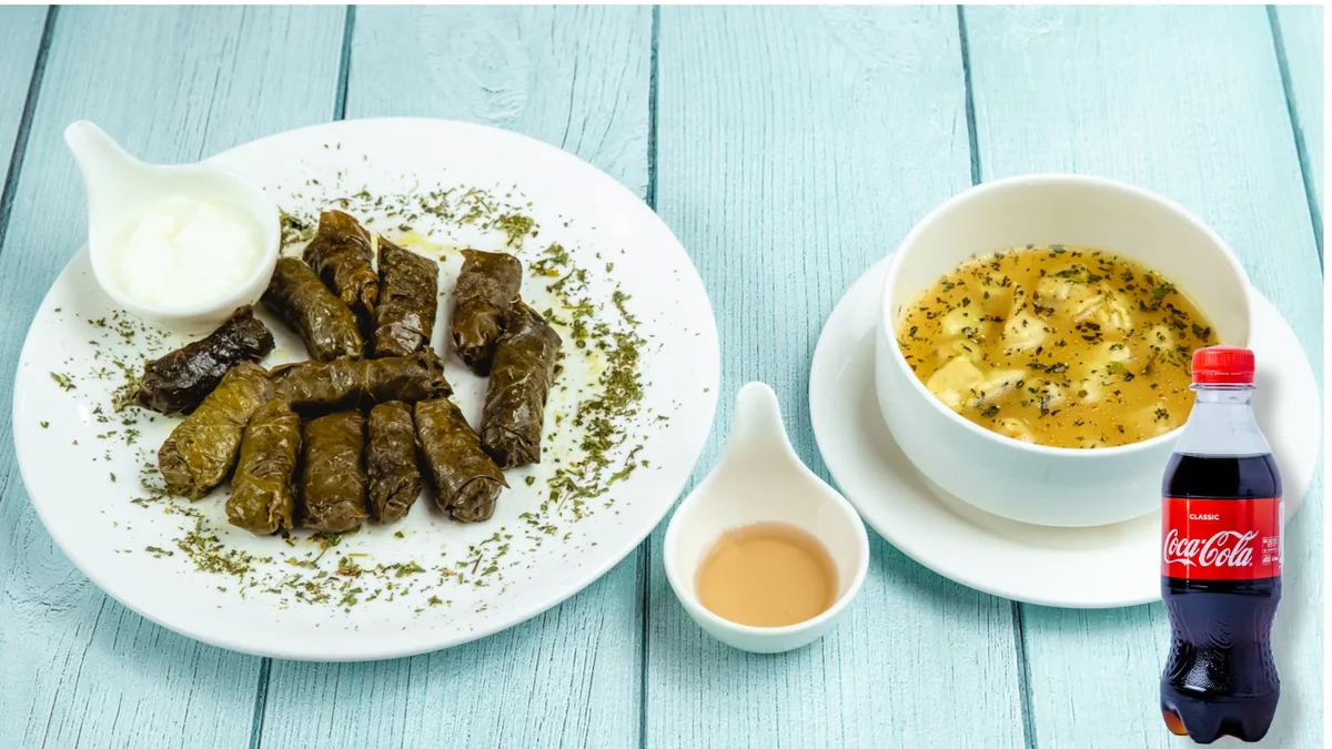 Yarpaq Dolması + Düşbərə Şorbası + Coca-Cola 300 ml