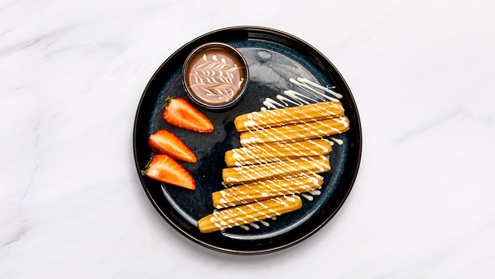 Churros med Nutella eller Dulce de Leche