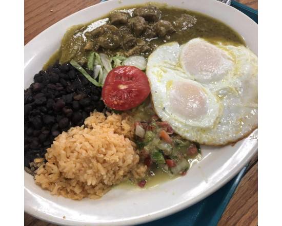 Huevos Rancheros (Chile Verde Pork)