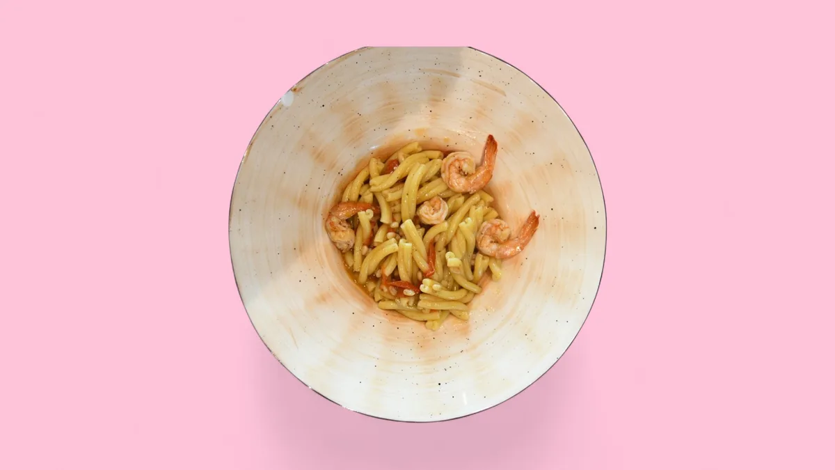 Casarecce with Shrimp and Shrimp