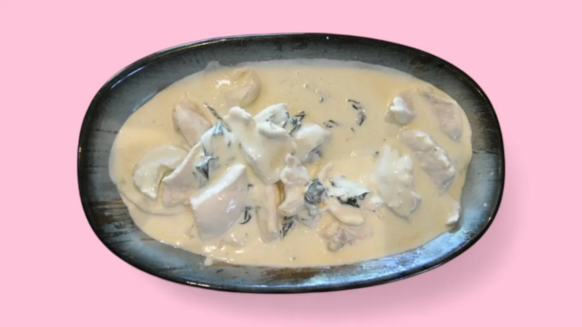 Chicken Fillet with Panna and Spinach