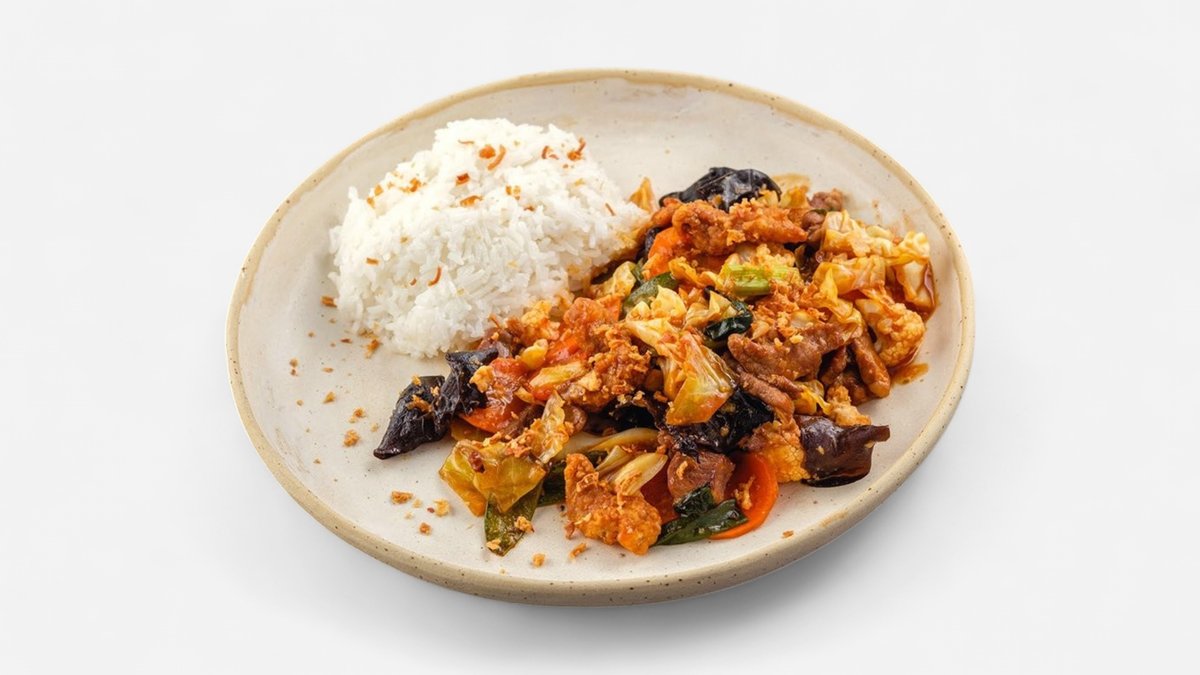Cap-cay babi – ghiveci de legume stir-fired cu porc
