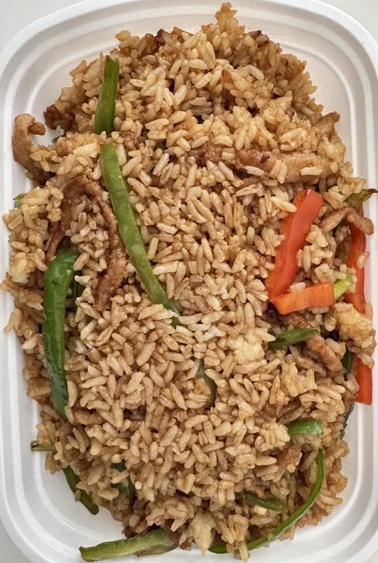 青椒肉丝炒饭 Pepper Rice Shredded Pork with Julienne
