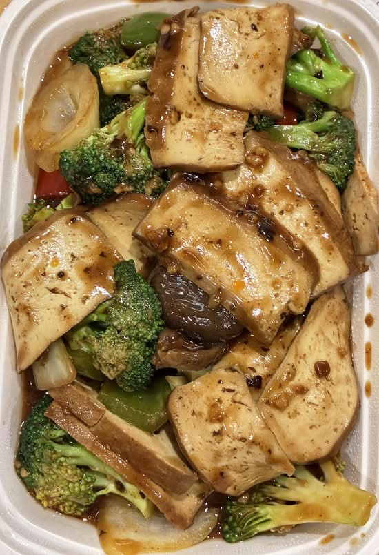 铁板豆豉鸡（素）tofu with black bean sauce