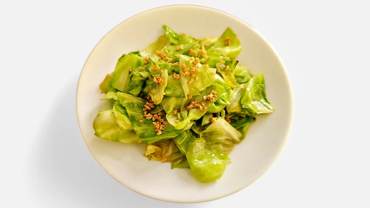 Cabbage in Fish Sauce (Kalam Pad Nampla)