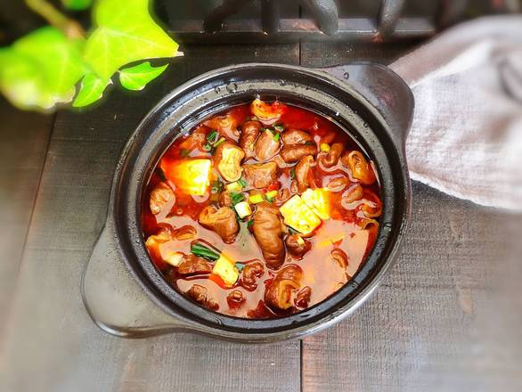Boiled Pork Intestine W. Tender Tofu In Szechuan Style/味道豆花肥肠